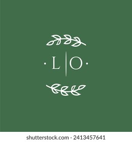 LO initial monogram wedding with creative design