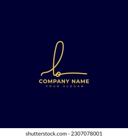 Lo Initial signature logo vector design