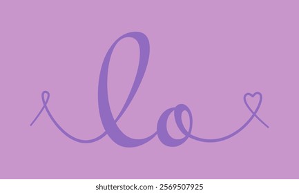 LO initial wedding monogram calligraphy vector illustration. Hand drawn lettering l and o love logo design for valentines day poster, greeting card, photo album, banner print or tattoo.