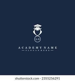 LO Initials Academy Logo Vector Art Icons and Graphics