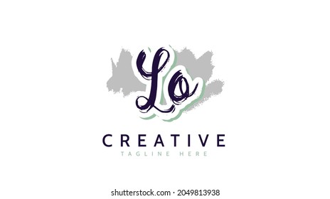 LO Initials, handwriting logo vector