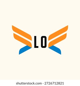 Ícone Vetor do modelo de negócios do logotipo das iniciais do LO
