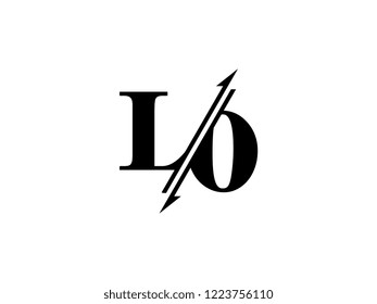 LO initials logo sliced
