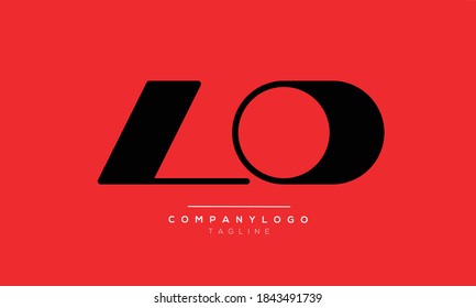 LO initials monogram letter text alphabet logo design