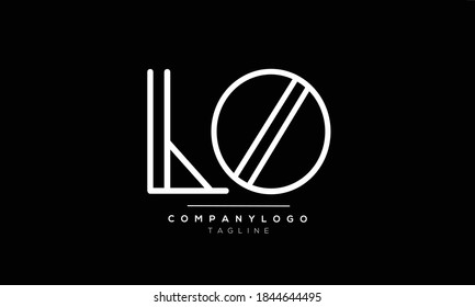 LO initials monogram letter text alphabet logo design