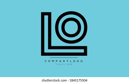 LO initials monogram letter text alphabet logo design