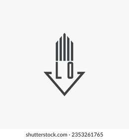 LO initials Real Estate Logo stock illustration. Logo vector