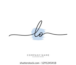 LO L O Initial handwriting logo template