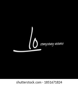 LO L O Initial handwriting logo template vector