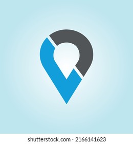 
LO LC Location unique creative logo