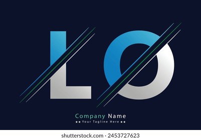 LO letter colorful logo in the circle. Vector Logo Illustration.