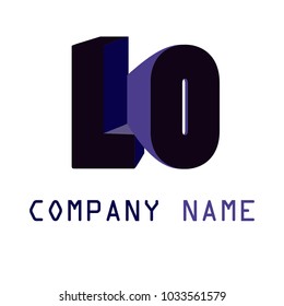 LO Letter Logo Design .