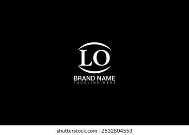 LO letter logo design on black background. LO creative initials letter logo concept. LO unique design