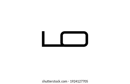 LO Letter Logo Design With Simple style