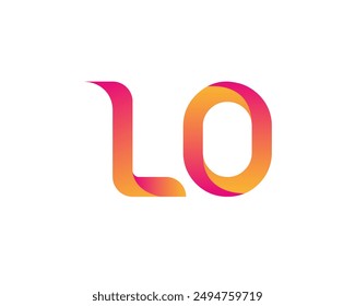 LO letter logo. LO logo design vector illustration