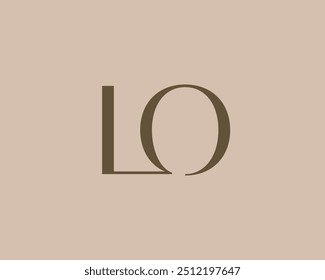 LO letter logo icon design. Classic style luxury initials monogram.