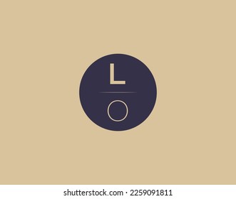 LO letter modern elegant logo design vector images