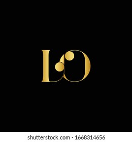 LO Letter monogram with abstrac concept style design