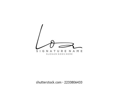 LO Letter Signature Logo Template elegant design logo Sign Symbol template vector icon