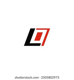 LO letters, negative space logo design.