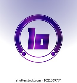 LO Logo, Metal Logo, purple Logo, Monogram