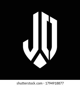 lo logo monogram with emblem shield style design template