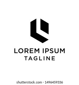 LO Logo Template. Desig 3D Illustration.