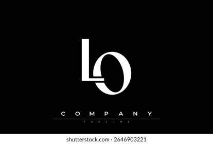 LO Modern Initials Logo Design. Branding logo with stylized initials showcasing bold design and modern aesthetic. Ideal for professional business branding or creative projects focusing on minimalistic