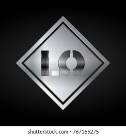 LO Monogram, Silver Logo, Metal Logo, Luxury, Elegant, Abstract, square