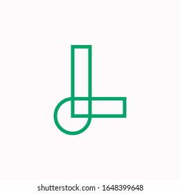 LO Monogram Thin Line Logo Vector