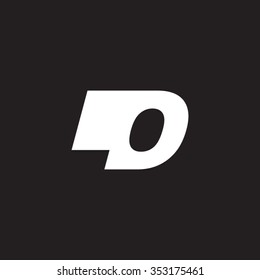 LO negative space letter logo black background