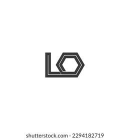 LO, OL, Abstract initial monogram letter alphabet logo design