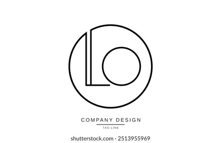 LO, OL Letras abstratas Logo Monograma Design Fonte