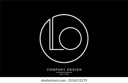 LO, OL Letras abstratas Logo Monograma Design Fonte