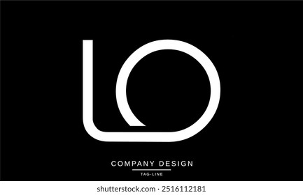 LO, OL Letras abstratas Logo Monograma Design Fonte