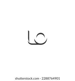 LO, OL, L AND O Abstract initial monogram letter alphabet logo design