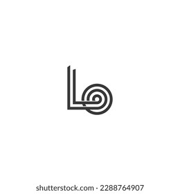 LO, OL, L AND O Abstract initial monogram letter alphabet logo design