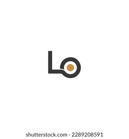 LO, OL, L AND O Abstract initial monogram letter alphabet logo design