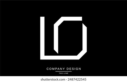 LO, OL, L, O Abstract Letters Logo Monogram design Font Icon