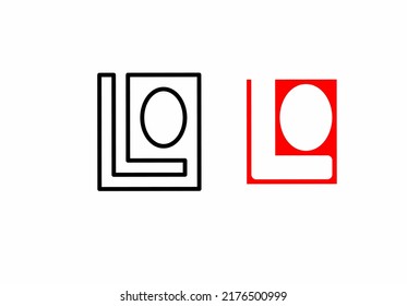 Lo ol l o initial letter logo isolated on white background