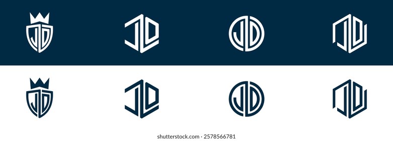 LO OL letter logo set design