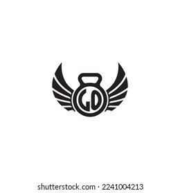 LO simple fitness gym concept in high quality professional design that will print well across any print media