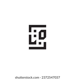LO square concept retro logo in high quality professional design that will print well across any print media