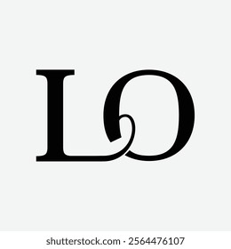 lo symbol initial letter design