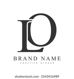 Modelo de logotipo na moda. Letra inicial l e o estilo de fonte clássico. Logotipo criativo do nome ou da identidade da empresa. Ilustração vetorial.