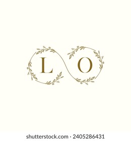 LO wedding infinity in elegant monogram with high quality professional design that will print well