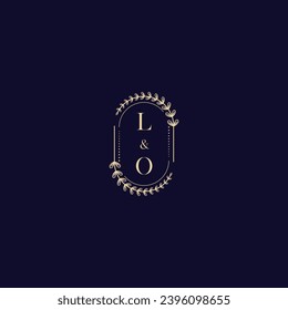 LO wedding initial logo in high quality professional design that will print well across any print media