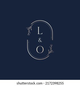 LO wedding initial logo letters in high quality professional design that will print well across any print media