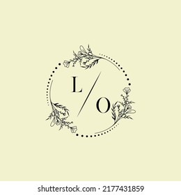 LO wedding initial logo letters in high quality professional design that will print well across any print media