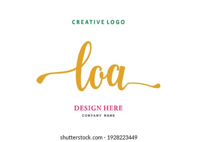 LOA lettering logo is simple, easy to understand and authoritative